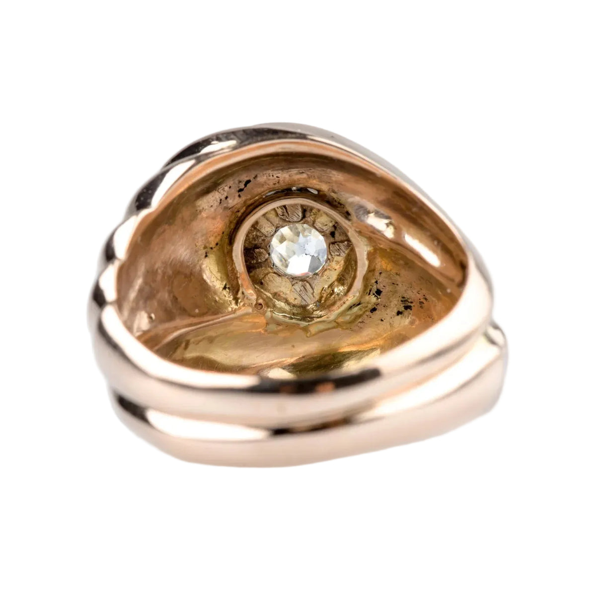 Bague Tank en or rose et diamant