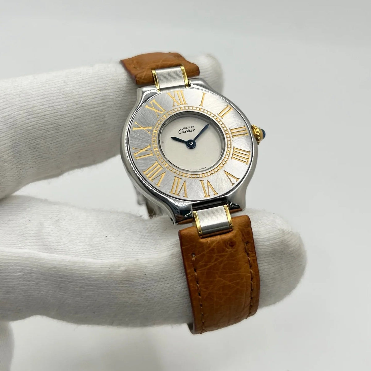 Montre CARTIER "Must 21" en acier inoxydable et cuir