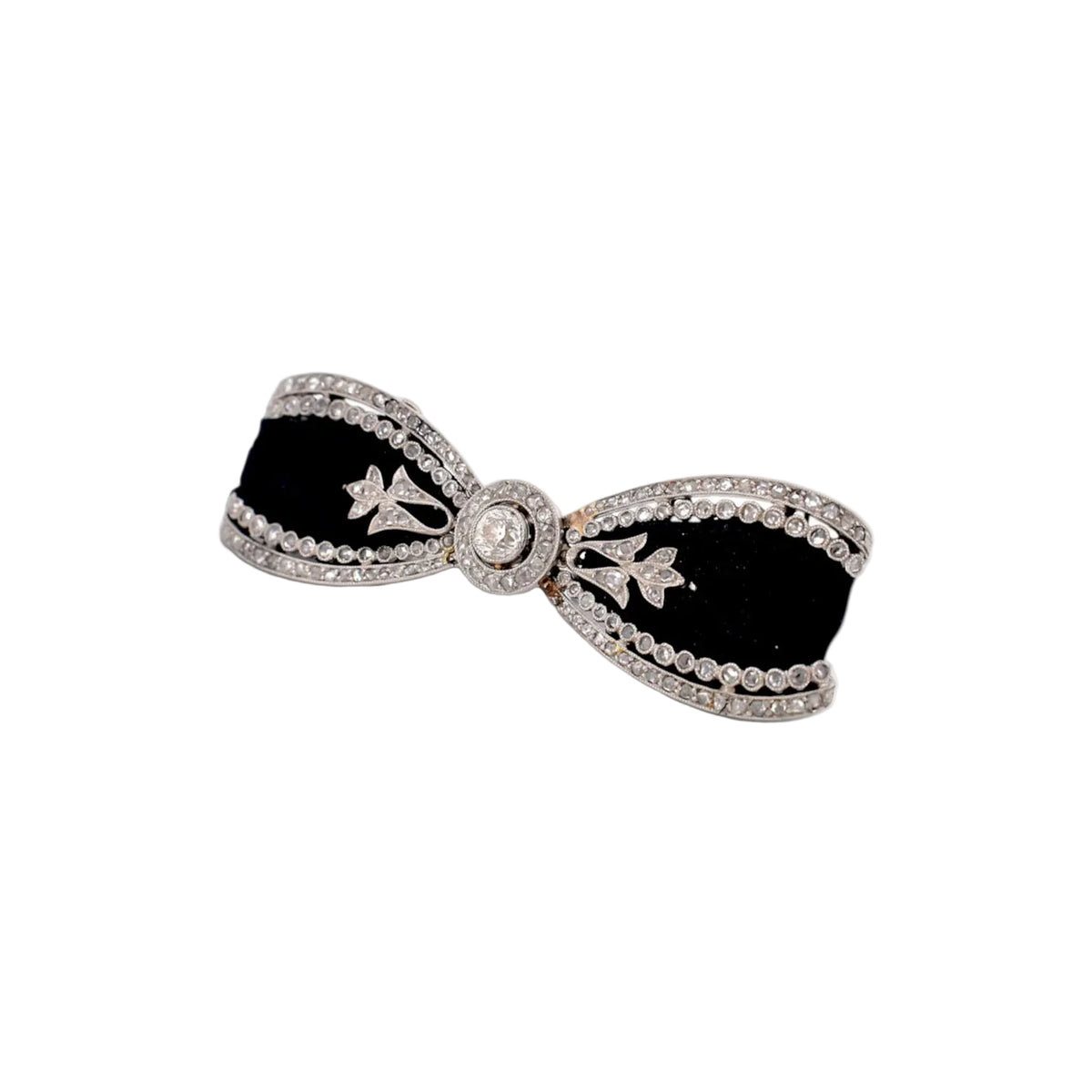 Broche Épingle en or blanc, platine et diamants