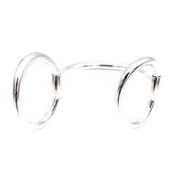 Bracelet Jonc HERMÈS "Nausicaa" GM en argent