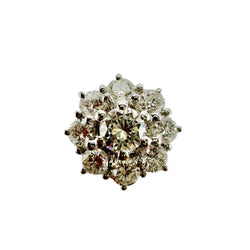 Bague Marguerite en or blanc et diamants