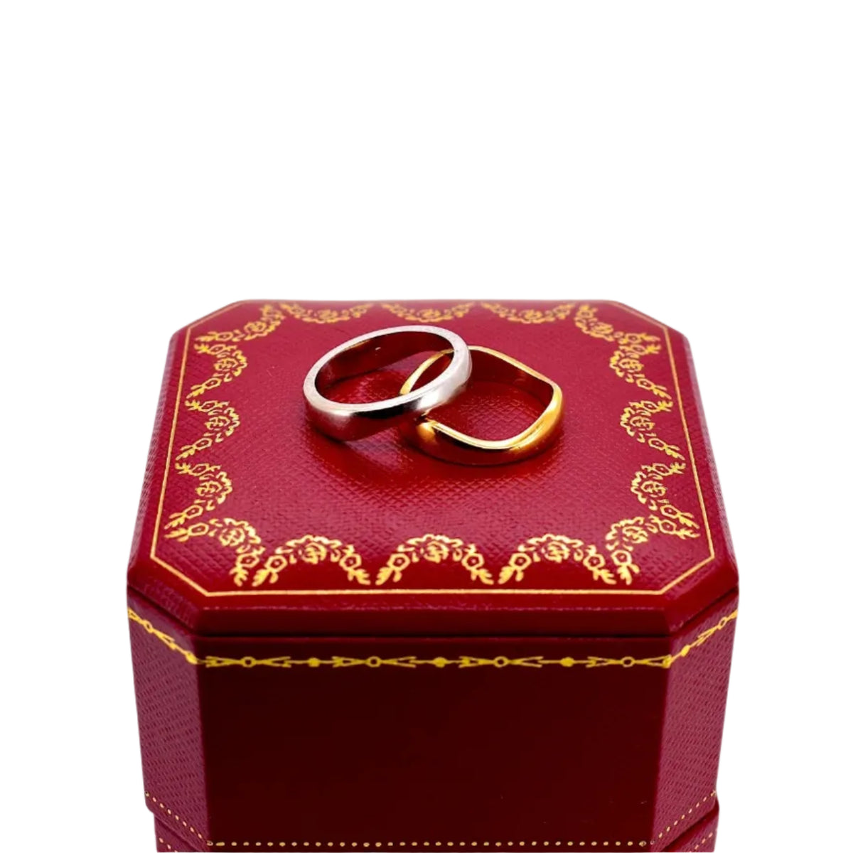Bague Alliance CARTIER "Nouvelle Vague" en or blanc et or jaune