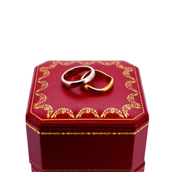 Bague Alliance CARTIER "Nouvelle Vague" en or blanc et or jaune