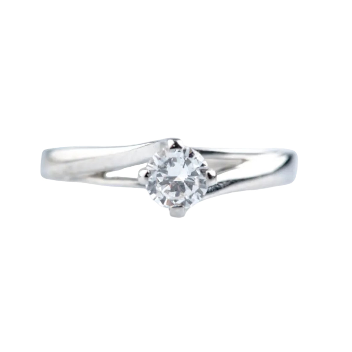 Bague Solitaire en or blanc et diamant
