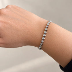 Bracelet Ligne en or blanc et diamants