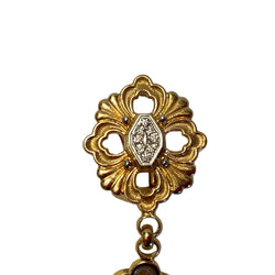 Boucles d'oreilles Pendantes BUCCELLATI "Opéra" en or blanc, or jaune et diamants