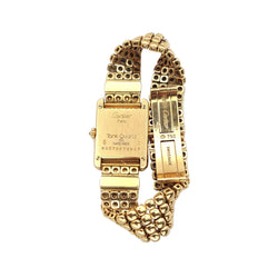 Montre CARTIER "Tank Louis Cartier Mini" en or jaune et diamants