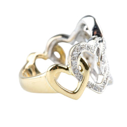 Bague Pavée en or jaune et diamants
