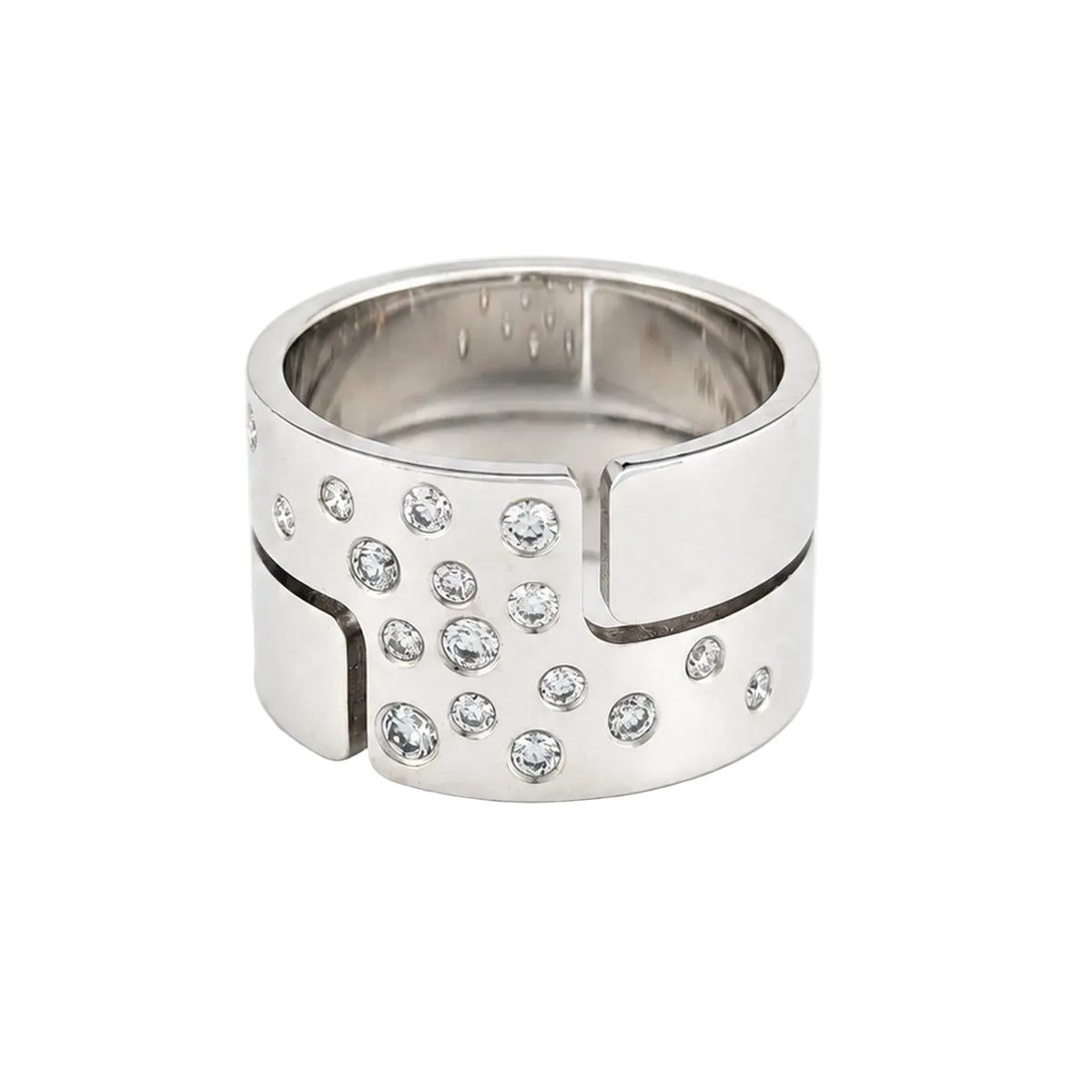 Bague Bandeau DINH VAN "Seventies" en or blanc et diamants
