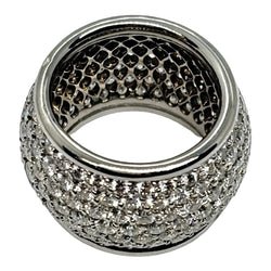 Bague Dôme en or blanc et diamants