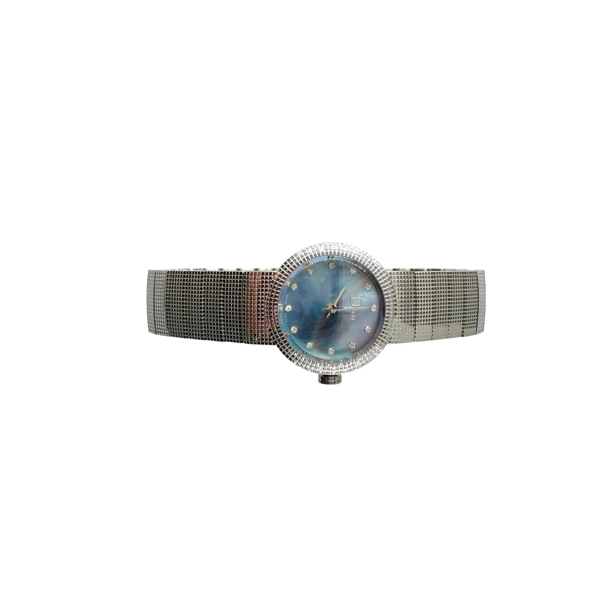 Montre de dame DIOR "La Baby D" en acier, nacre et diamants
