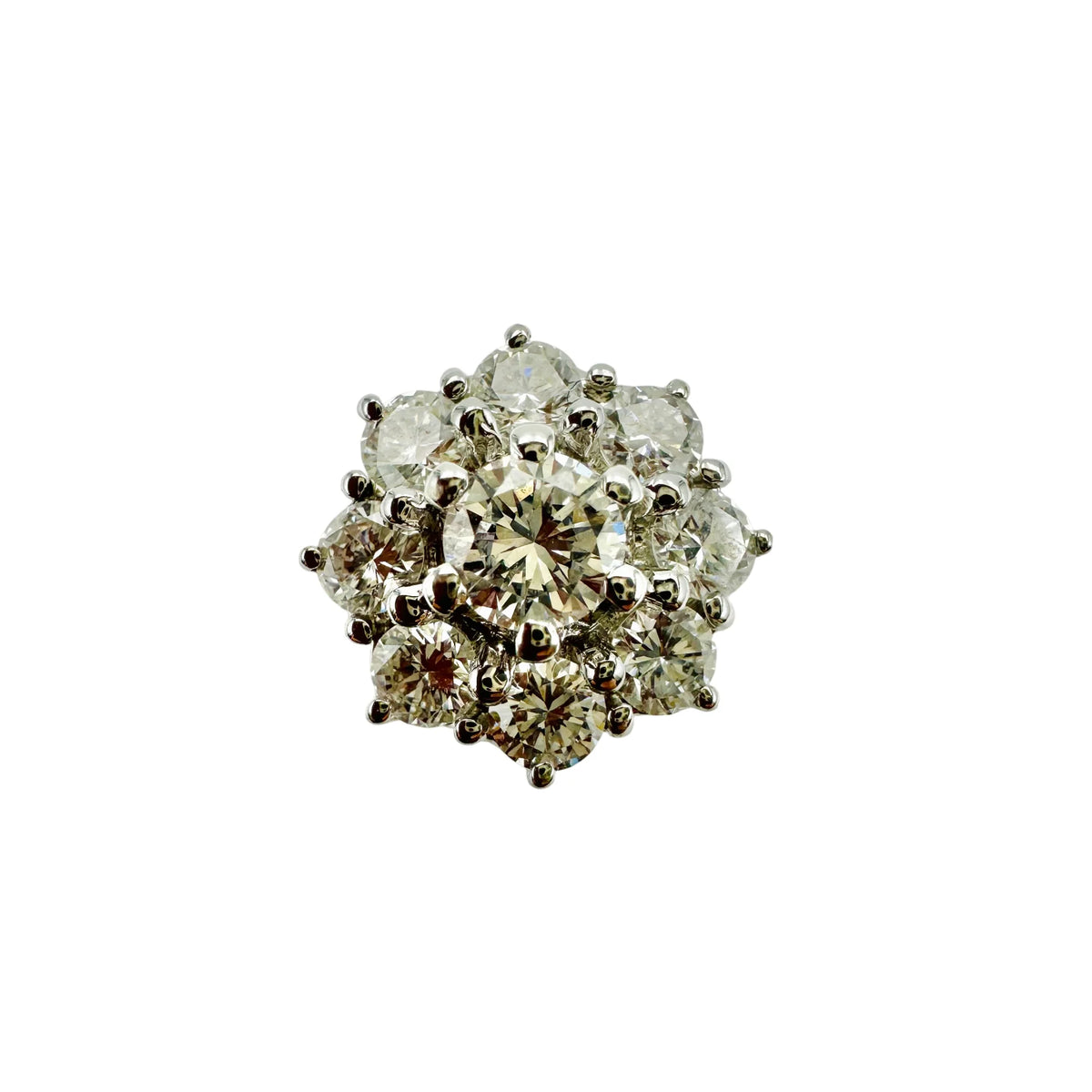 Bague Marguerite en or blanc et diamants