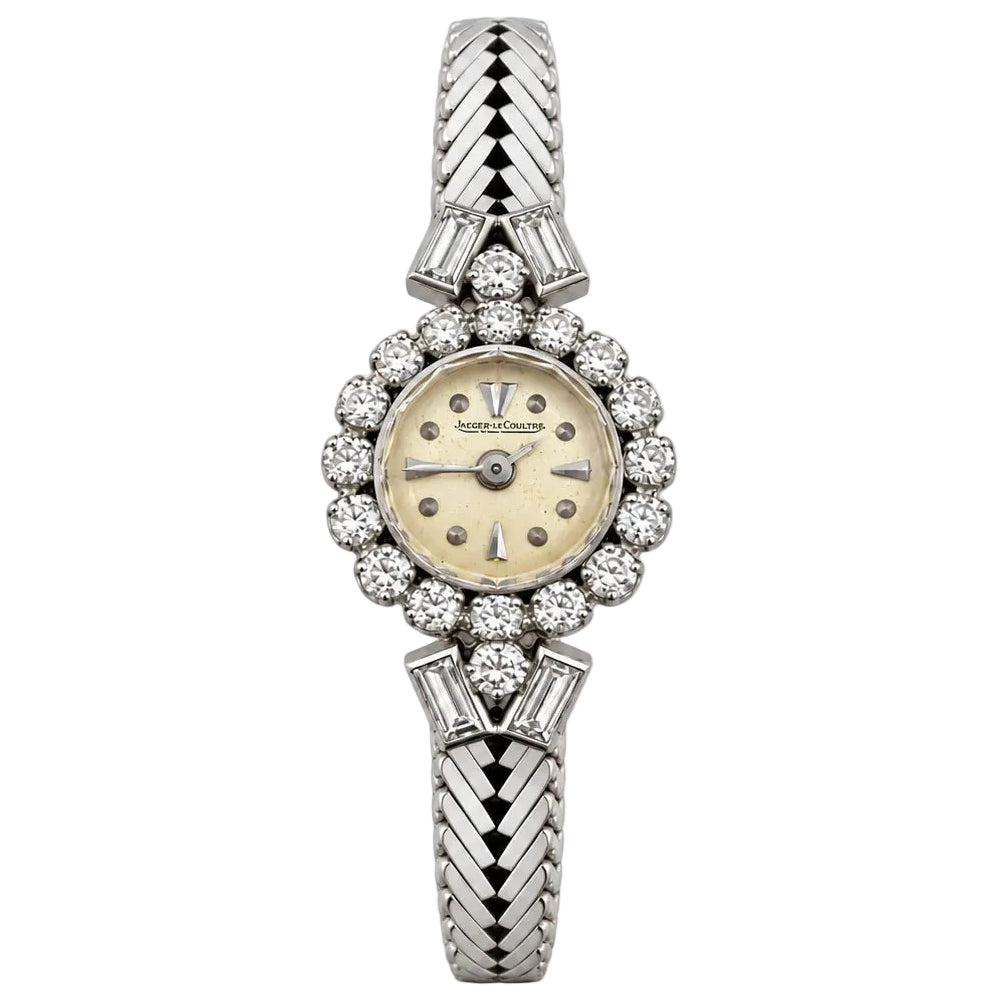 Montre JAEGER-LECOULTRE en or blanc et diamants