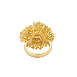 Bague Cocktail BUCHERER en or jaune, perle et diamants