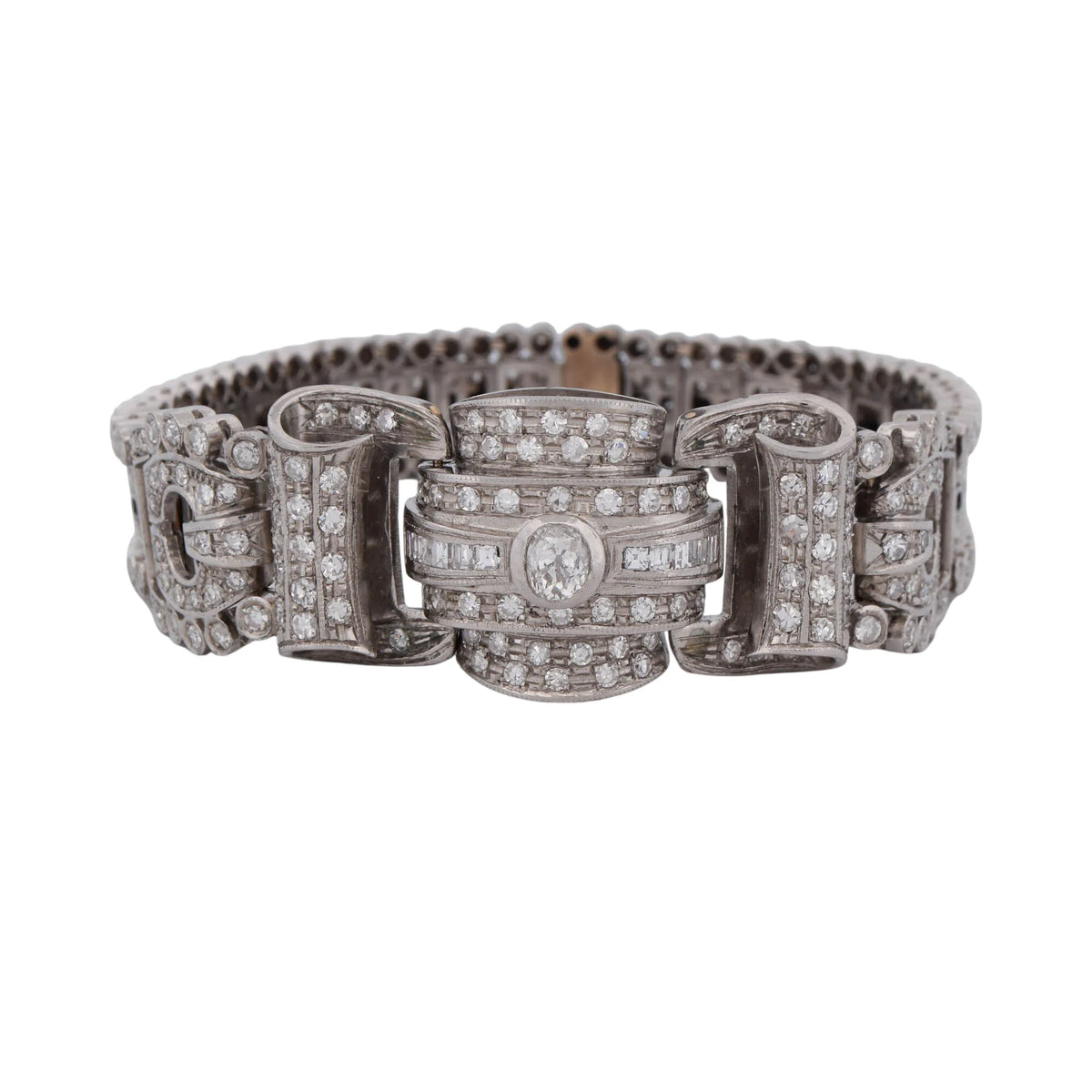 Bracelet en platine et diamants