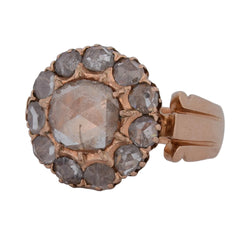 Bague Entourage en or rose et diamants