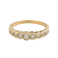 Bague Alliance en or jaune et diamants