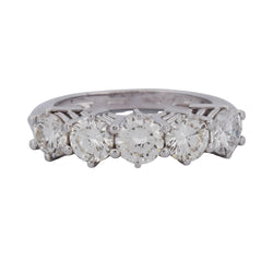 Bague en or blanc et diamants