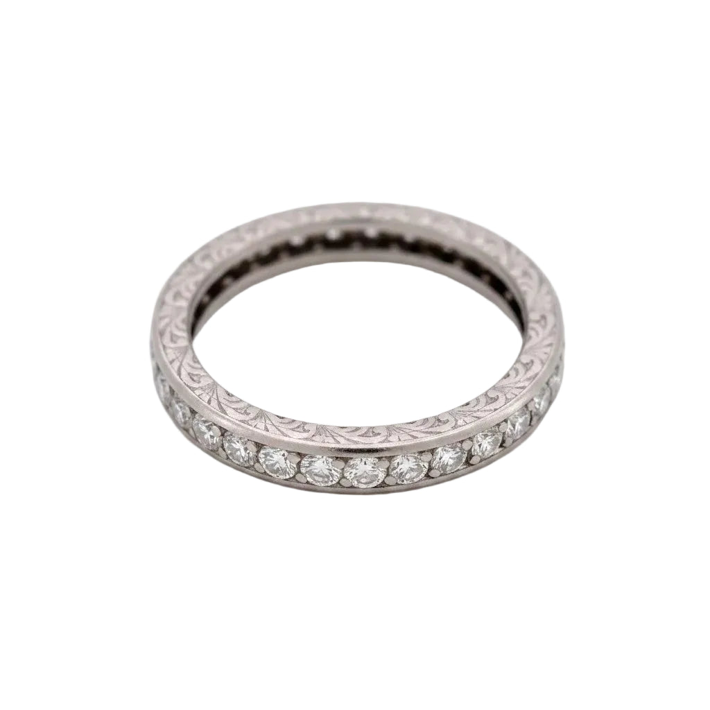 Bague Alliance en platine et diamants