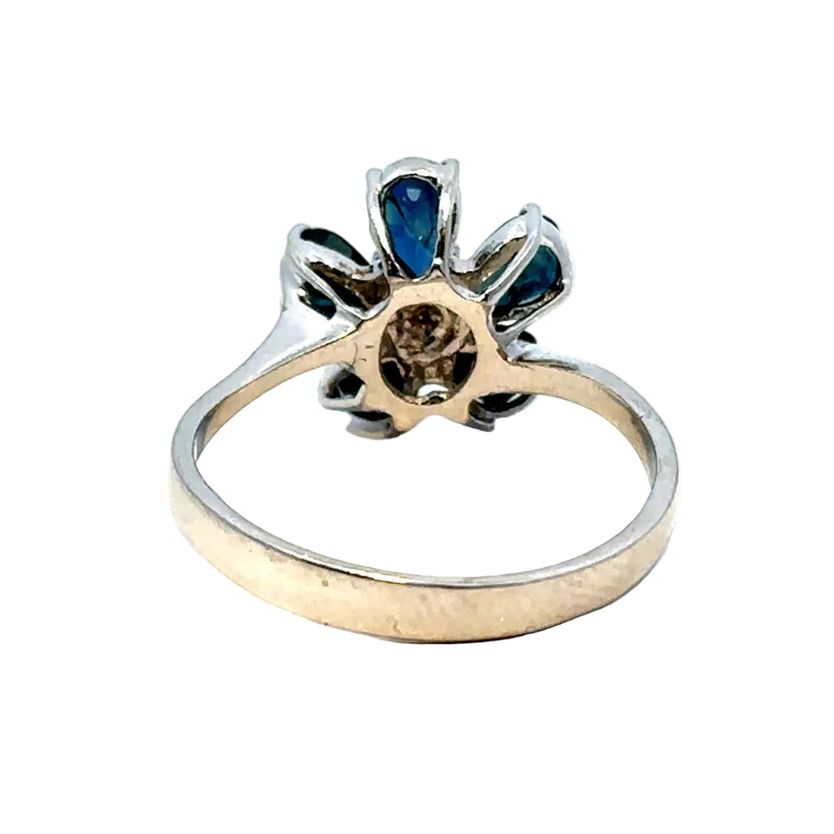 Bague Cocktail en or blanc, saphirs et diamant