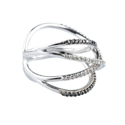 Bague Pavée en or blanc et diamants