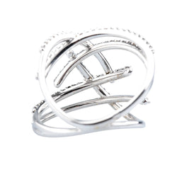 Bague Pavée en or blanc et diamants