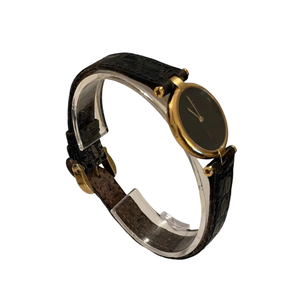 Montre CARTIER "Must Vendôme" en vermeil et cuir