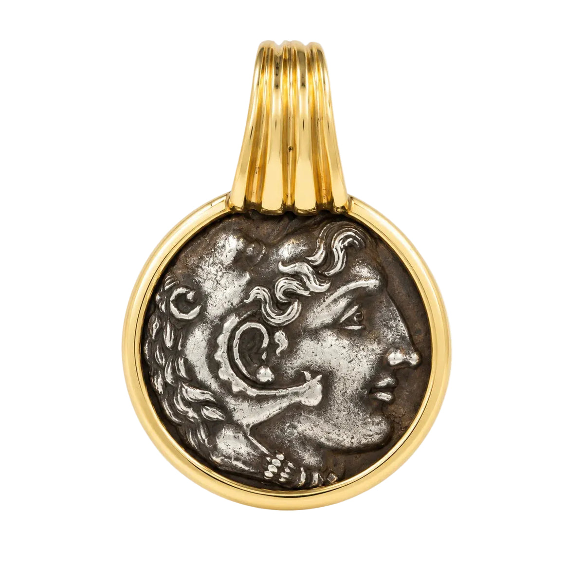 Pendentif en or jaune et argent