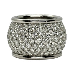 Bague Dôme en or blanc et diamants