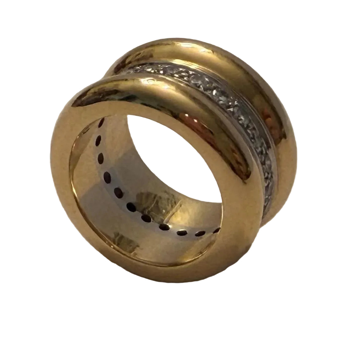 Bague Bandeau POMELLATO en or jaune et diamants