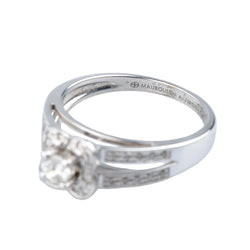 Bague Entourage MAUBOUSSIN "Moi aime toi" en or blanc et diamants