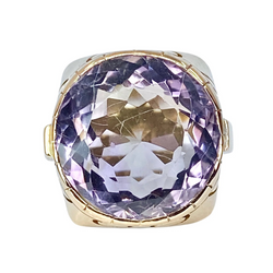 Bague Cocktail en or jaune et améthyste