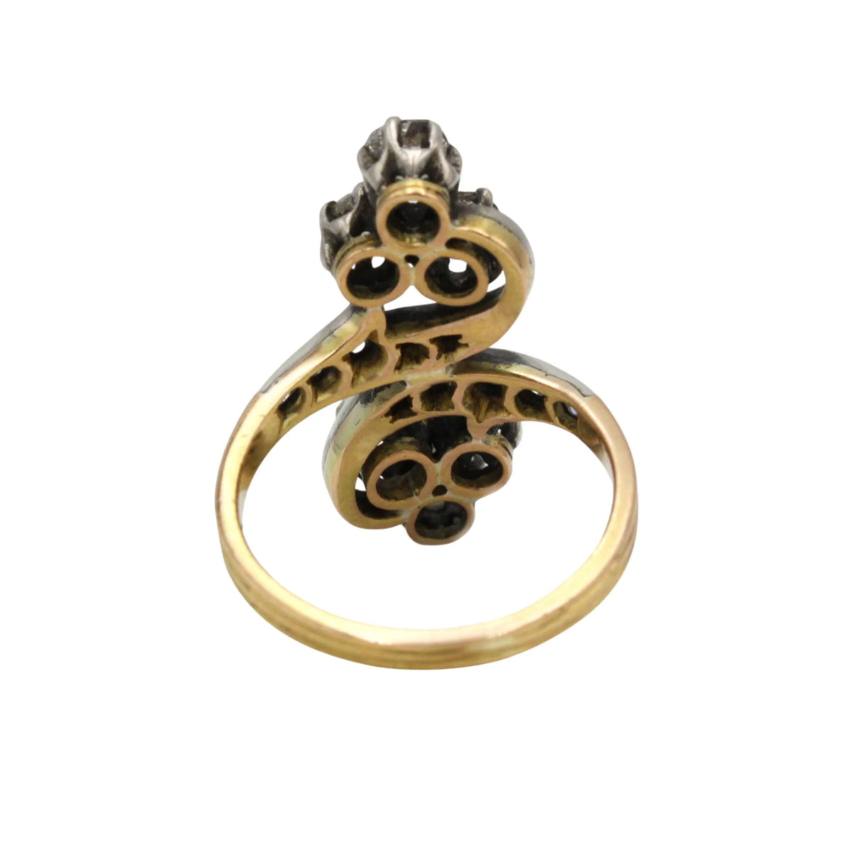 Bague Toi & Moi en or jaune et diamants