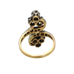 Bague Toi & Moi en or jaune et diamants