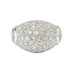 Bague Pavée en or blanc et diamants