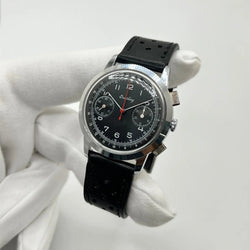 Montre BREITLING "Premier Chronograph" en acier inoxydable et cuir