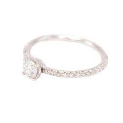 Bague Solitaire en or blanc et diamants