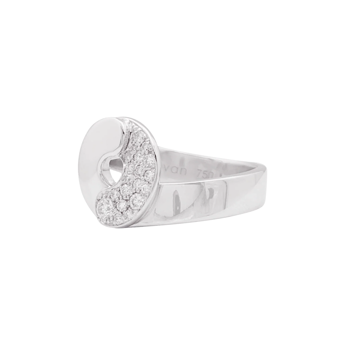 Bague Pavée DINH VAN "Double Sens" en or blanc et diamants