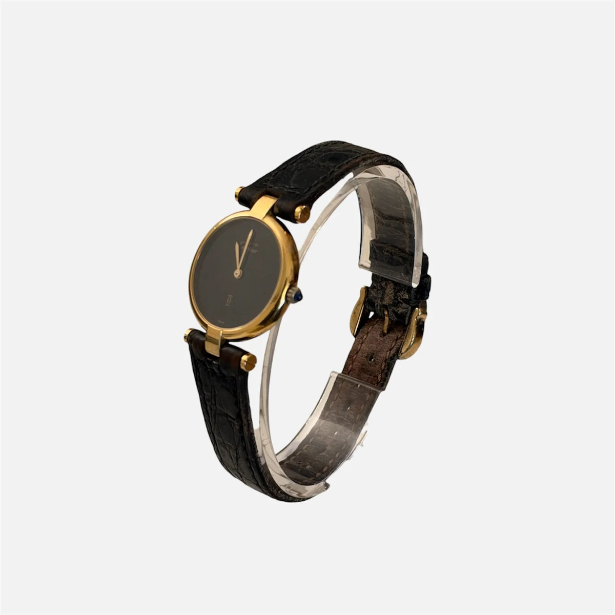Montre CARTIER Must Vendôme en vermeil et cuir