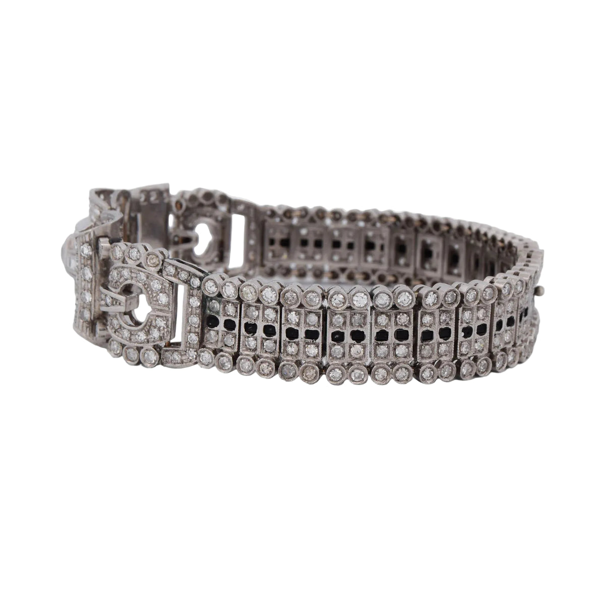 Bracelet en platine et diamants