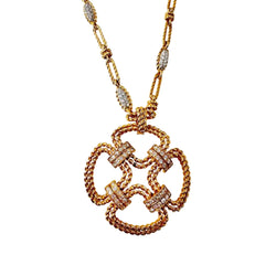 Collier Pendentif FRED en or jaune et diamants