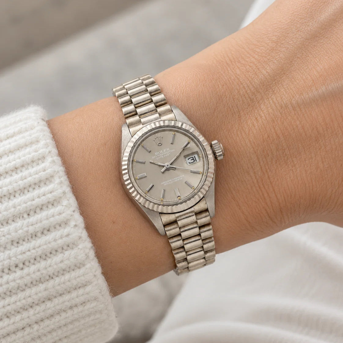 Montre ROLEX “Lady-Datejust” en or blanc