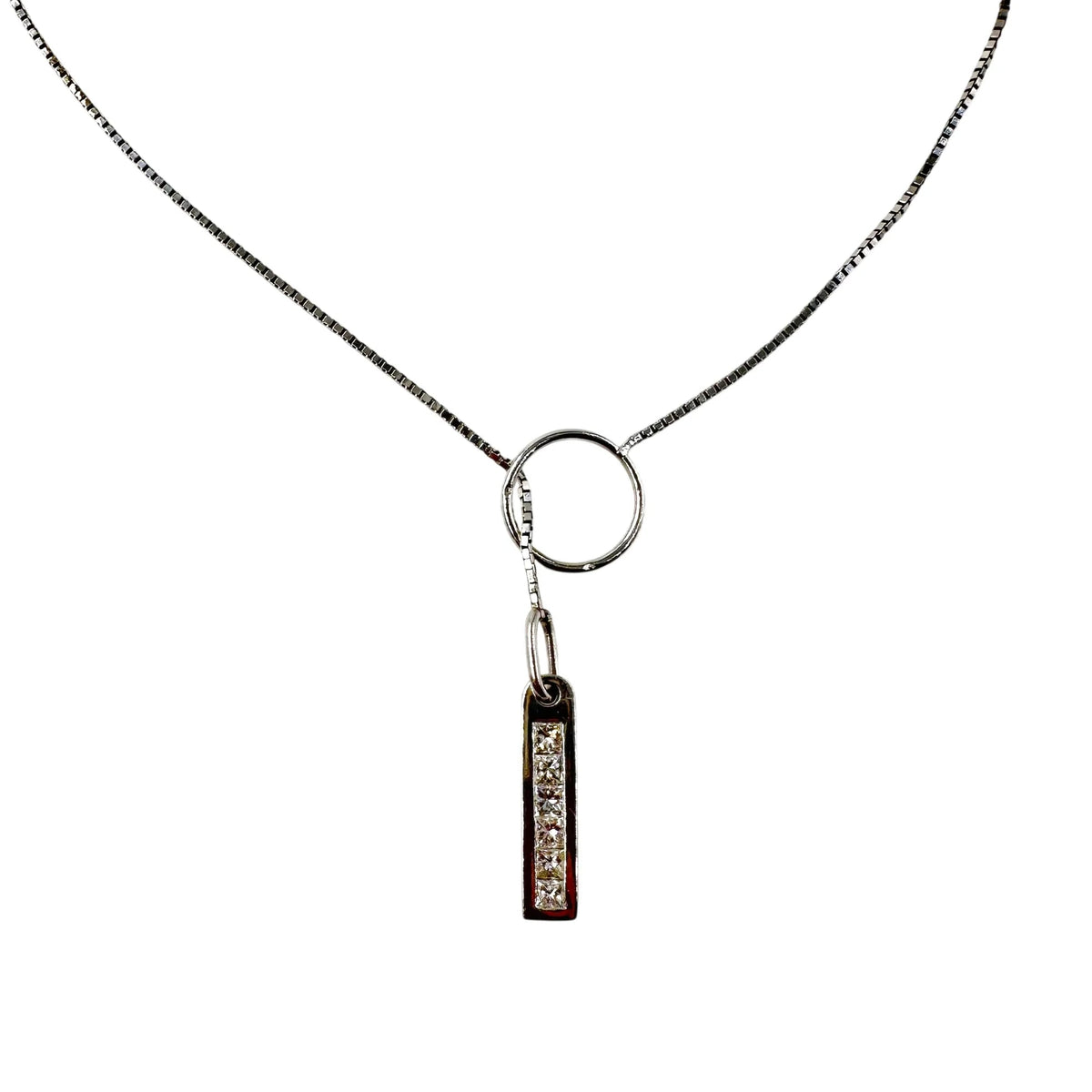 Collier Pendentif en or blanc et diamants