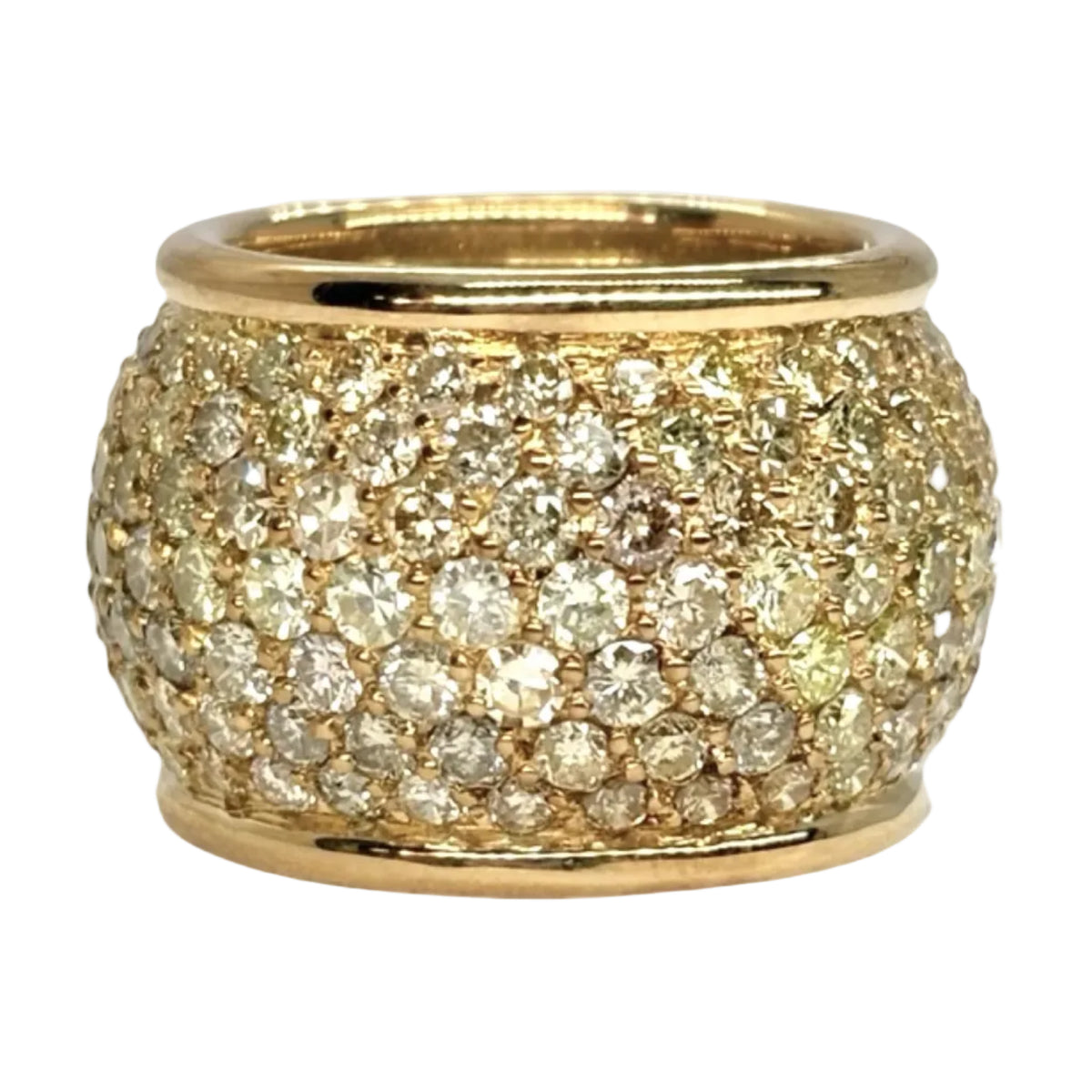 Bague Dôme en or jaune et diamants