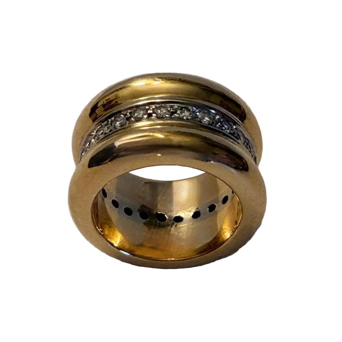 Bague Bandeau POMELLATO en or jaune et diamants