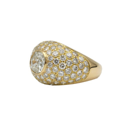 Bague Dôme en or jaune et diamants