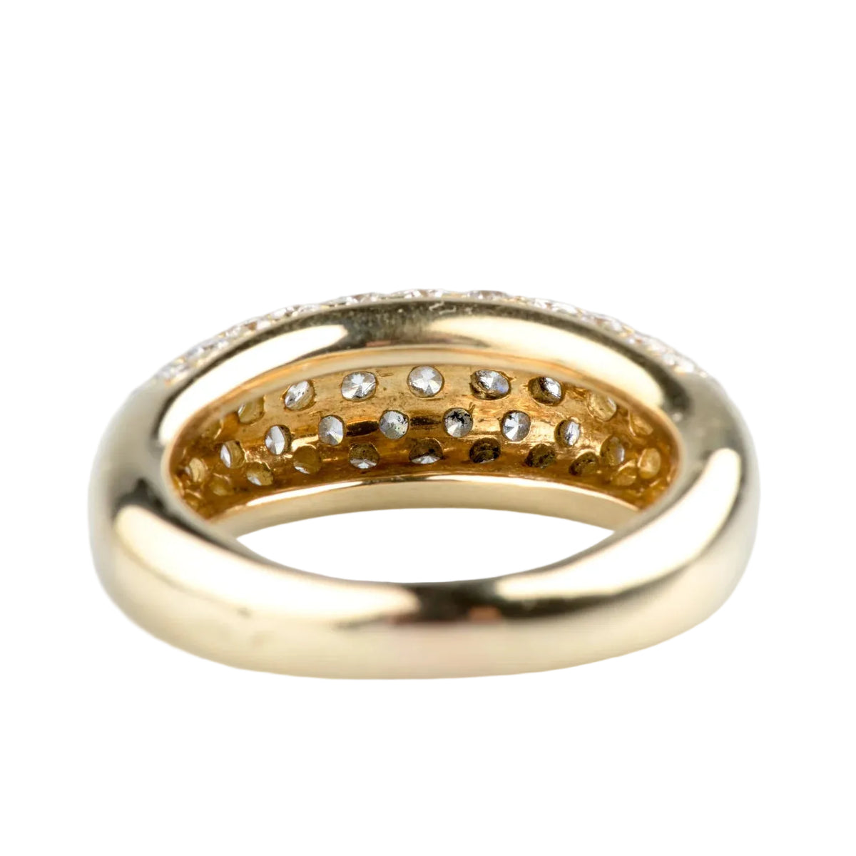 Bague Pavée en or jaune et diamants