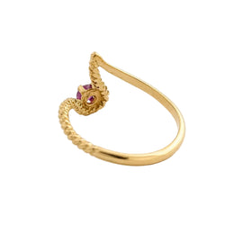 Bague en or jaune et rubis