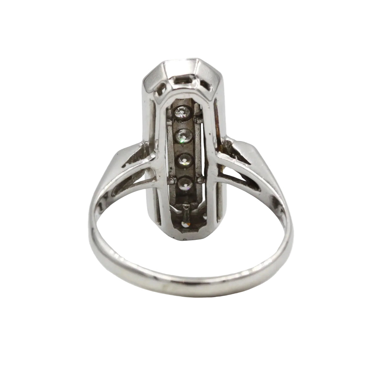 Bague en or blanc et diamants