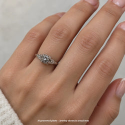 Bague Solitaire en platine et diamants